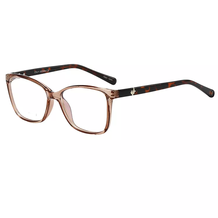 TR90 Retro Spliced Tortoise Temple Eyeglasses