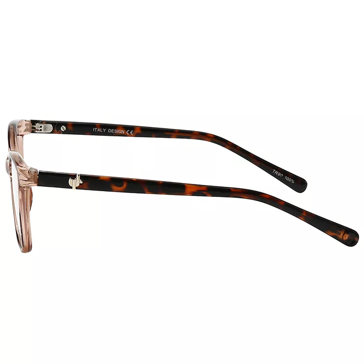 TR90 Retro Spliced Tortoise Temple Eyeglasses